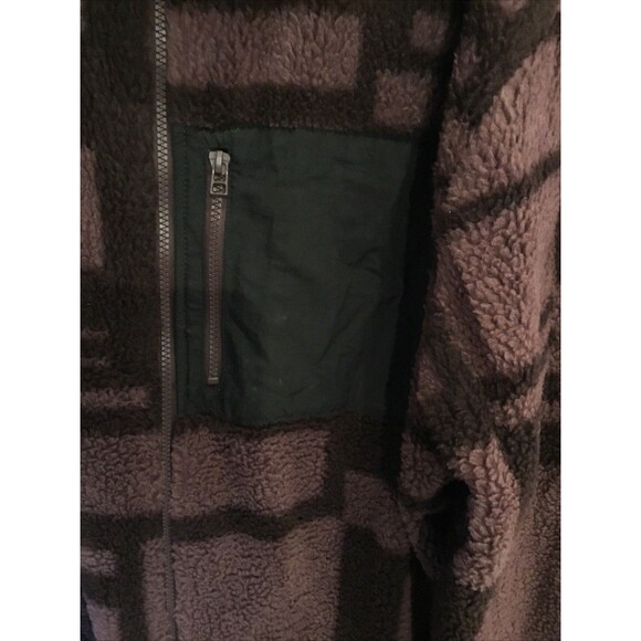 BIG & TALL No Boundaries Purple/Black Sherpa Jacket Full Zip 2XL GUC - Picture 3 of 6